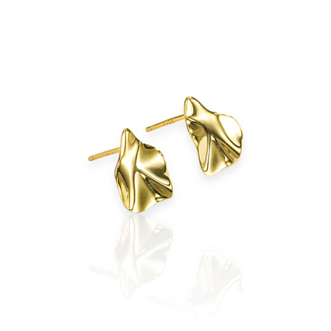 Sterling Silver Irregular Plating Ear Studs in 2 colors Sterling Silver Irregular Plating Ear Studs in 2 colors