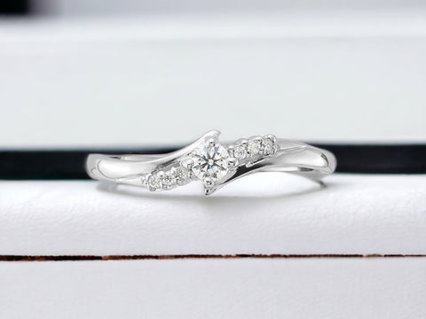 Round Cut Silver Ring , Sterling Silver Stone Ring, Gifts For Her, Engagement Ring,Promise Ring.
