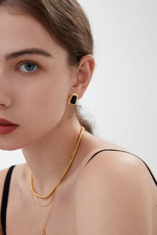 Office Created Agate Geometry 925 Sterling Silver Dangling Earrings
