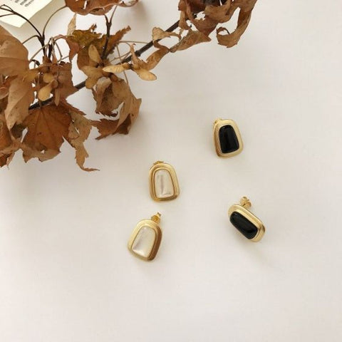 Office Created Agate Geometry 925 Sterling Silver Dangling Earrings