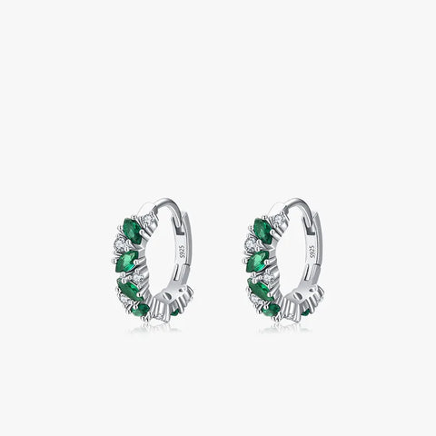 Flower Silver Plating Inlay Zircon Earrings