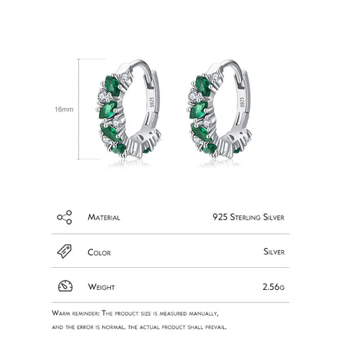 Flower Silver Plating Inlay Zircon Earrings