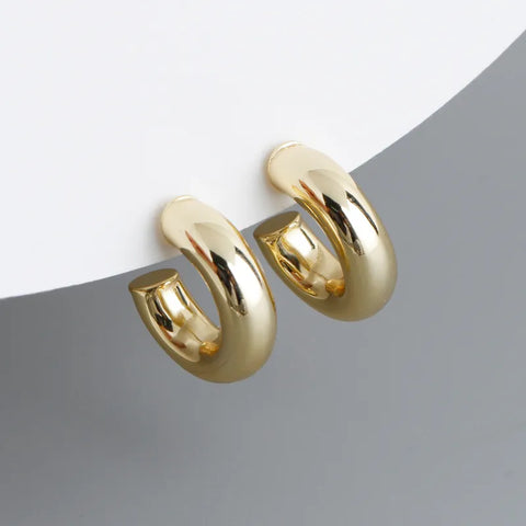 Geometric Sterling Silver Plating Ear Studs
