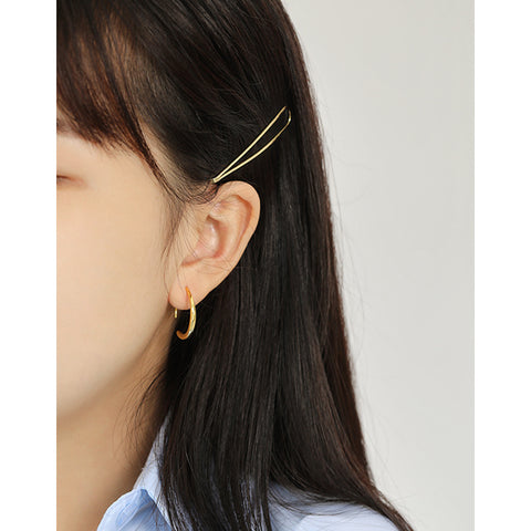 Modern O Shape Simple 925 Sterling Silver Hoop Earrings